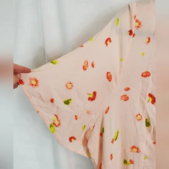 Bp Pink Apricot Floral A-Line Mini Dress in Plus Size 3x NWOT - Picture 6 of 8
